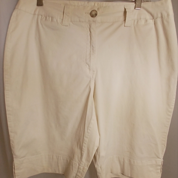 #384 Ana A New Approach Cream Colored Shorts Size 14 - Picture 1 of 13